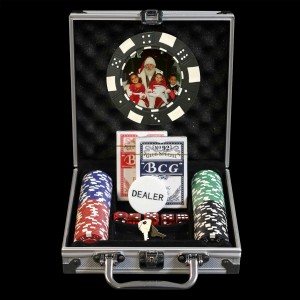 100 Photo Poker Chip Set - Custom Overlay 