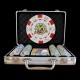 100 Premium Custom Poker Chip Set - Aluminum Case