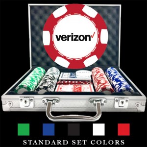 300 Premium Custom Poker Chip Set - 6 Stripe 