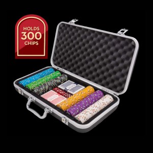 Black ABS Plastic Poker Chip Case, 300 Ct.