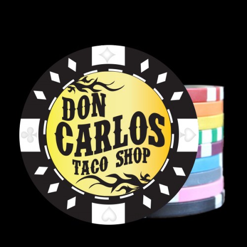 Food Truck Diamond Custom Poker Chips