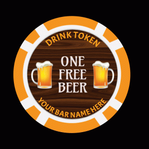 One Free Beer - Poker Chip Design