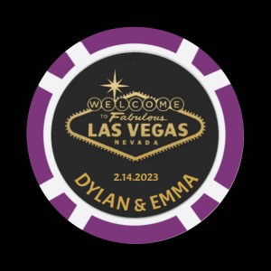 Wedding Vegas Poker Chip - Design 2
