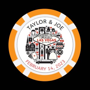 Wedding Vegas Poker Chip - Design 3