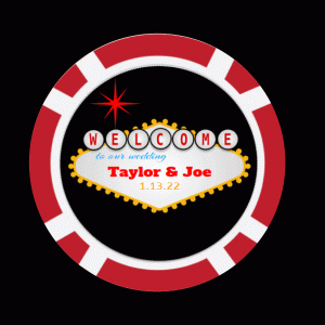 Wedding Vegas Poker Chip - Design