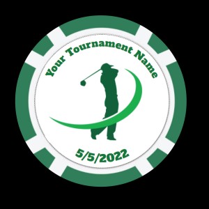 Golf Swing Template Poker Chip Golf Ball Marker