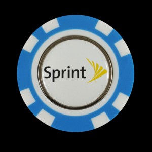 Poker Chip W/ Removable Golf Ball Marker