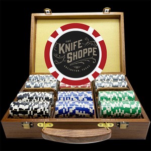 300 Walnut Luxury Custom Poker Chip Set - Oak Wood Case