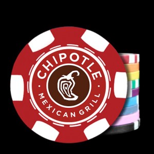 6 Stripe Direct Print Custom Poker Chips - Design