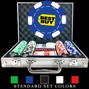 200 Premium Custom Poker Chip Set - 6 Stripe 